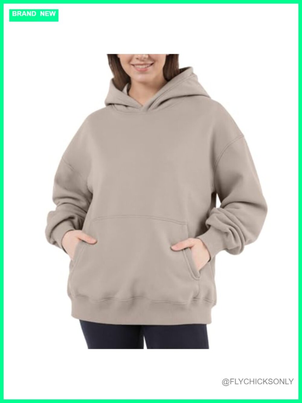 Oversized Fleece Hoodie Sweatshirt 50% Cotton 50% Polyester Pullover Long